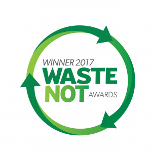 Green circle logo of the Waste-Not-Awards