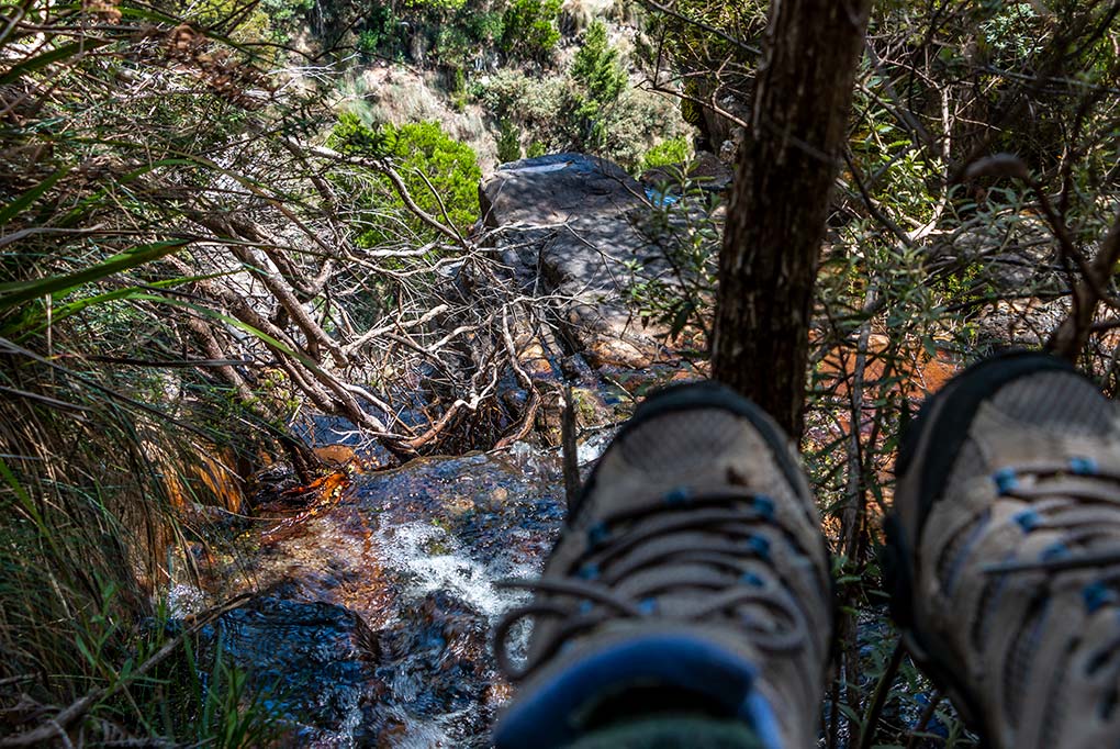 Sitting on top of Ralphs Falls you can see her boots