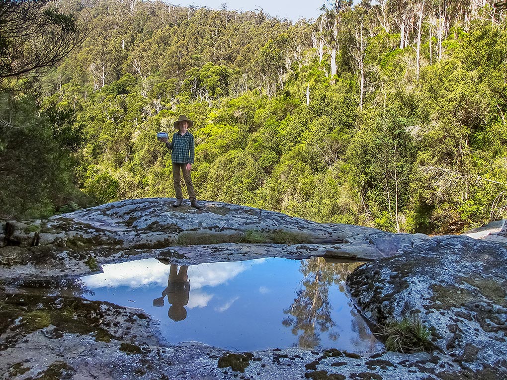 On top of Harridge Falls, Tasmania