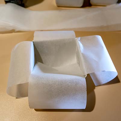 One small cake tin lined with baking paper.