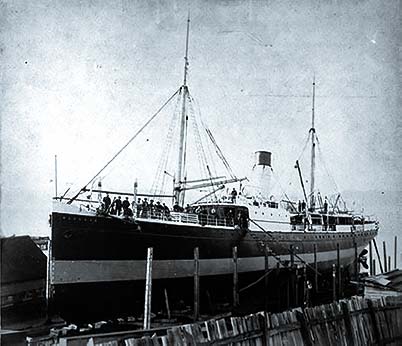 SS Mangana brought Chinese miners to Tasmania. it was part of the Trail of the Tin Dragon.