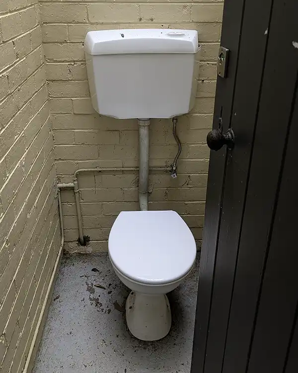 Clean toilets in the Notley Gorge toilet block.