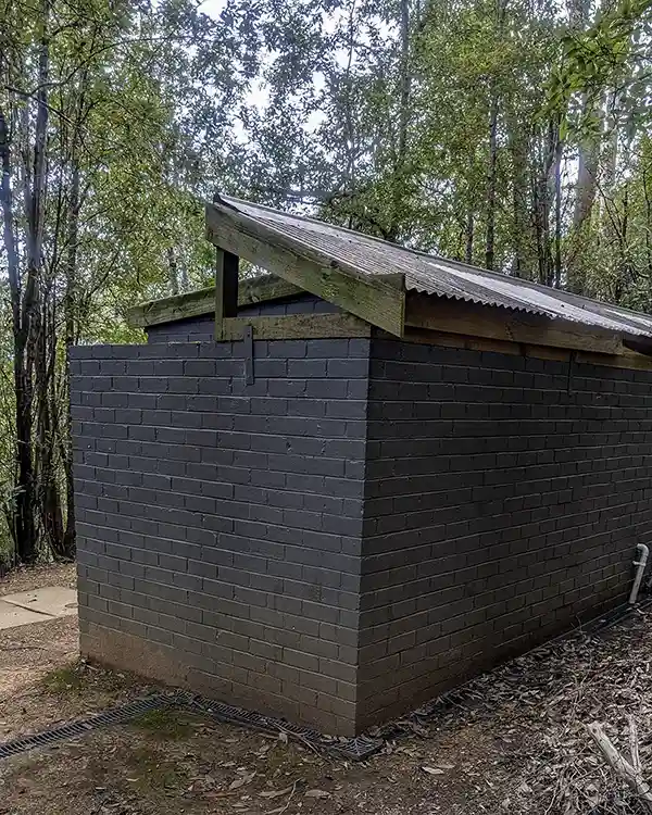 Toilet block at entrance to the Notley Gorge walking track