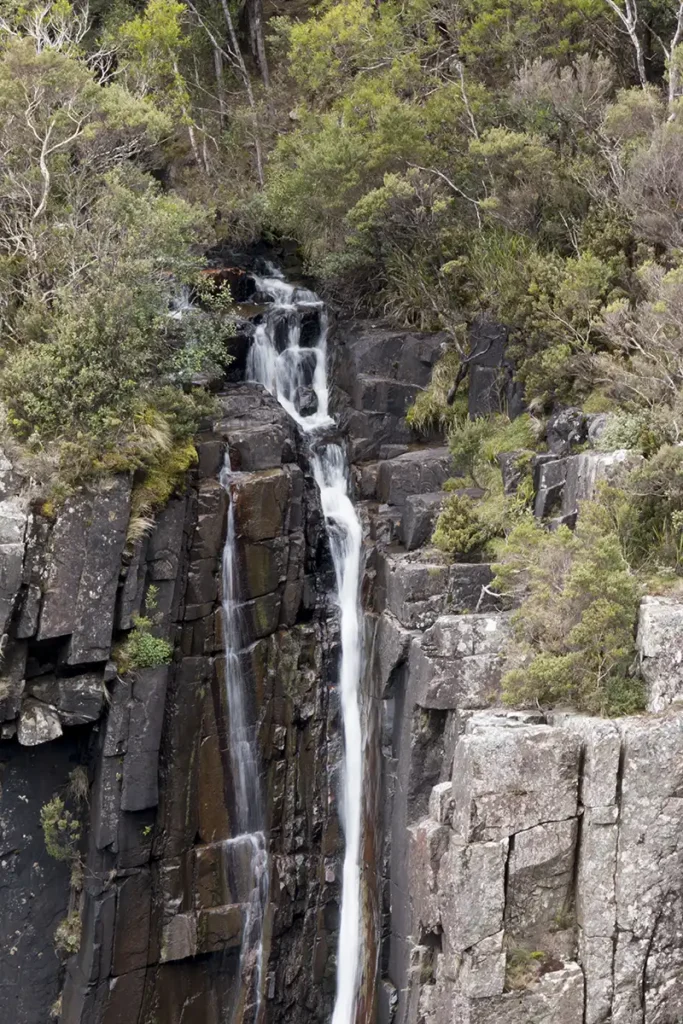 The top pf Ralph Falls in North East Tasmania